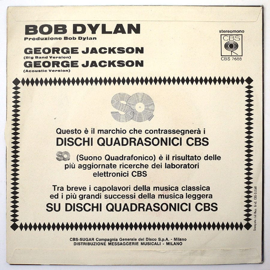 BOB DYLAN - George Jackson - Image 2