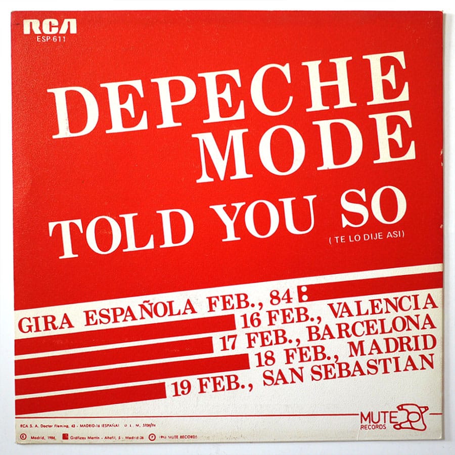 DEPECHE MODE - Told You So (PROMO ONLY) - Image 2