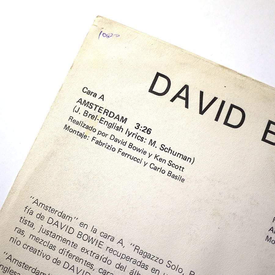 DAVID BOWIE - Amsterdam (PROMO ONLY) - Image 3