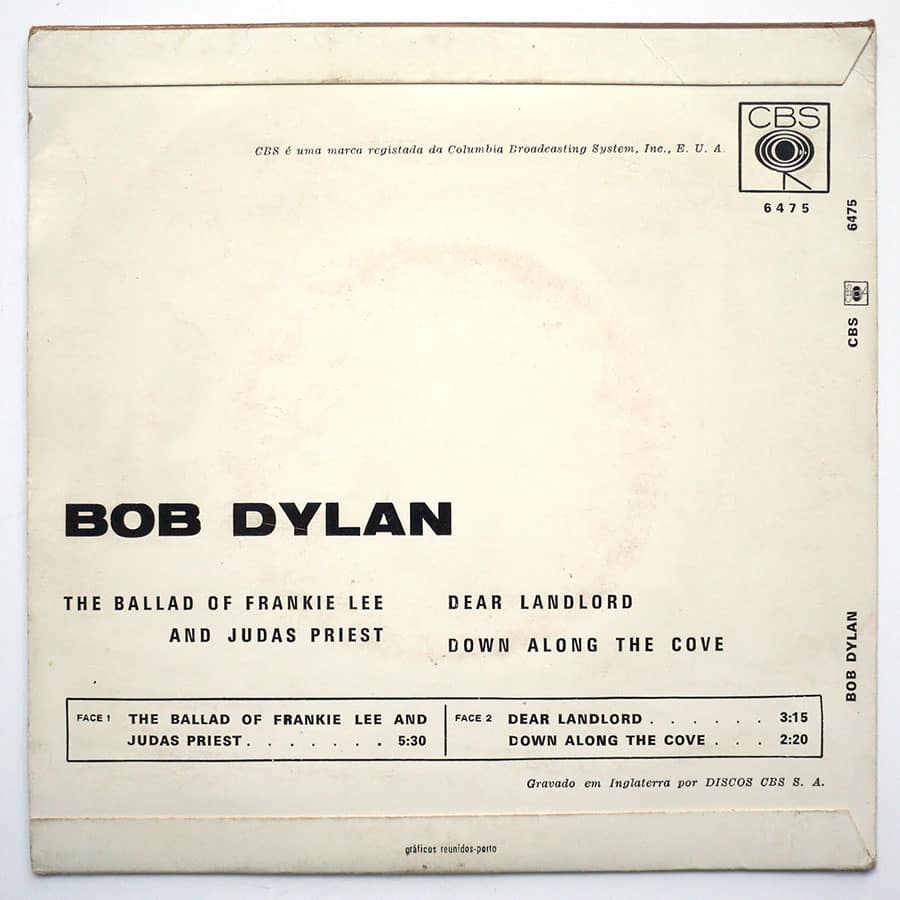 BOB DYLAN – The Ballad Of Frankie Lee And Judas Priest - Image 4